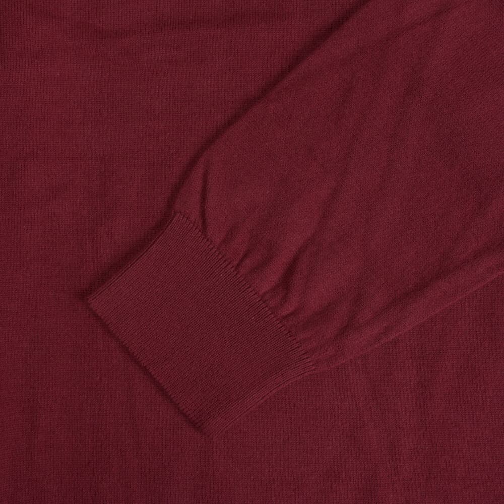 Logo-Embroidered Πουλόβερ Μπορντώ Round Neck (Comfort Fit)