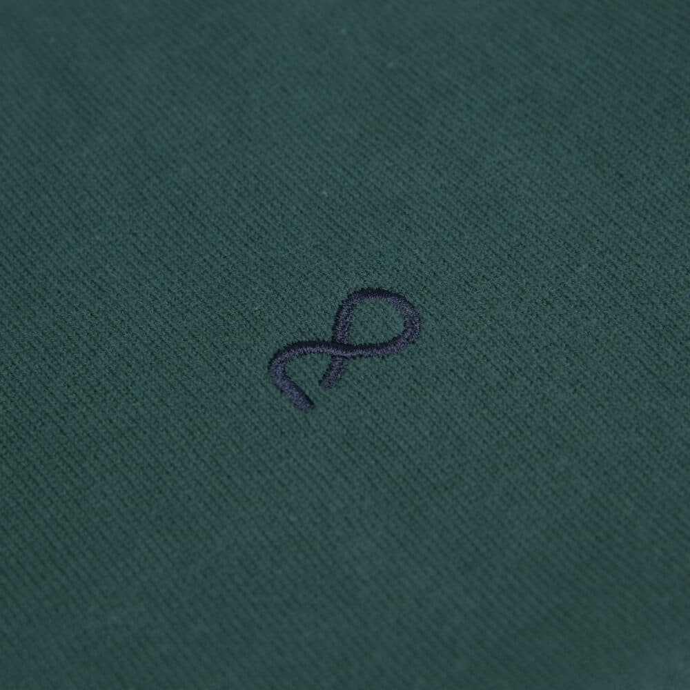 Logo-Embroidered Πουλόβερ Πράσινο Round Neck (Comfort Fit)