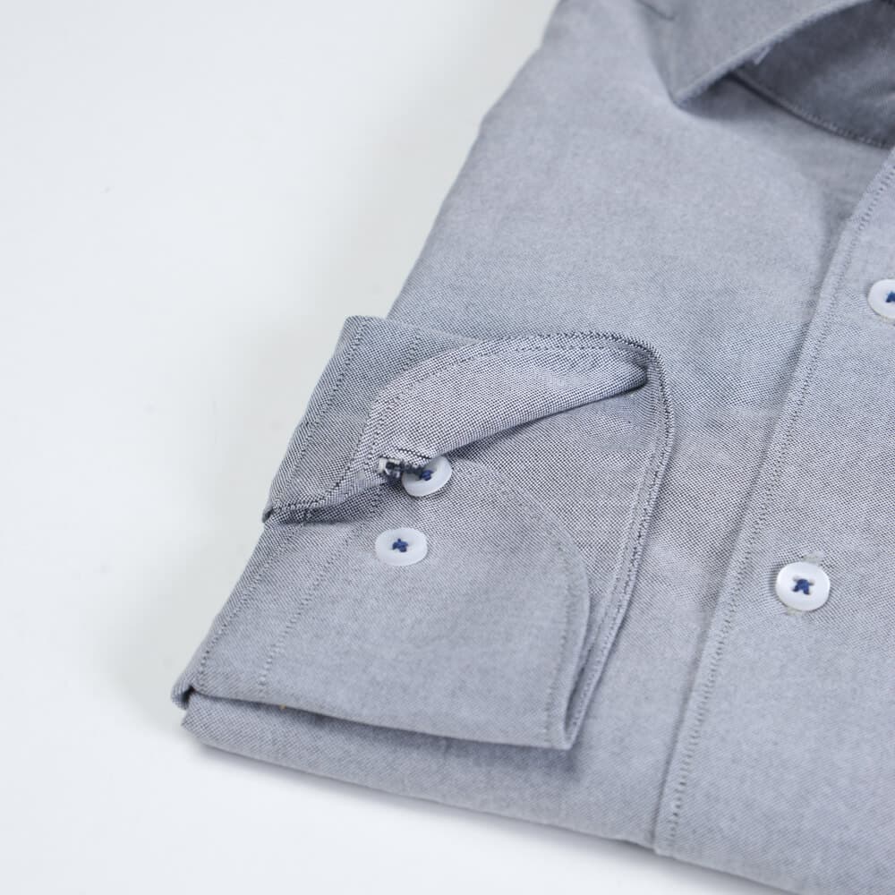 Superior Πουκάμισο Γκρι 100% Fine Cotton (Modern Fit) New Arrival