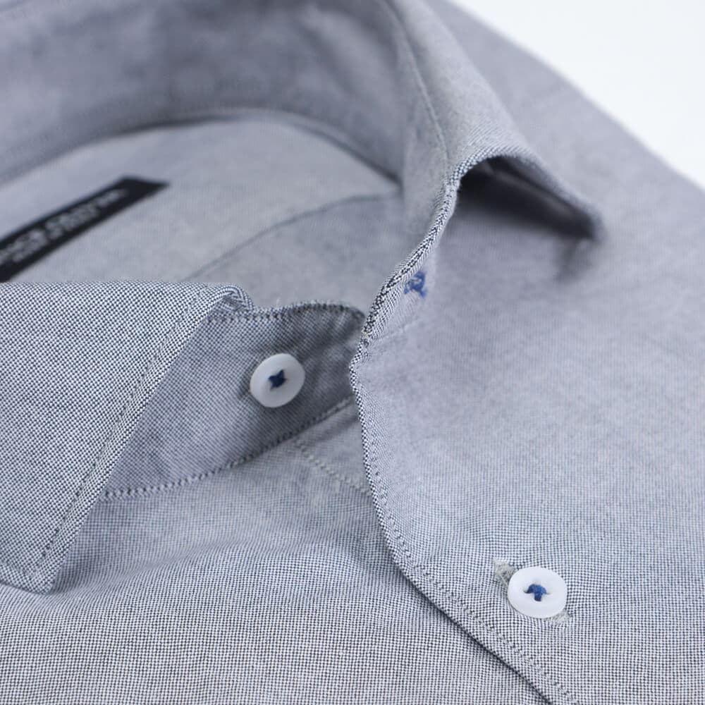 Superior Πουκάμισο Γκρι 100% Fine Cotton (Modern Fit) New Arrival