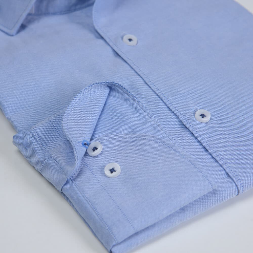 Superior Πουκάμισο Σιέλ 100% Fine Cotton (Modern Fit) New Arrival