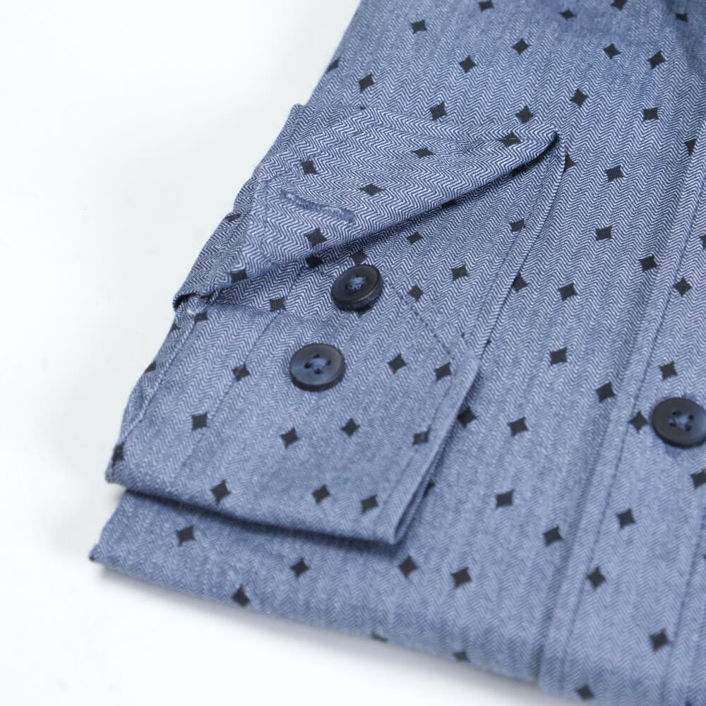 Πουκάμισο Μπλε Με Μικροσχέδιο (Modern Fit) New Arrival