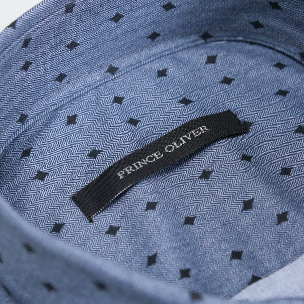 Πουκάμισο Μπλε Με Μικροσχέδιο (Modern Fit) New Arrival