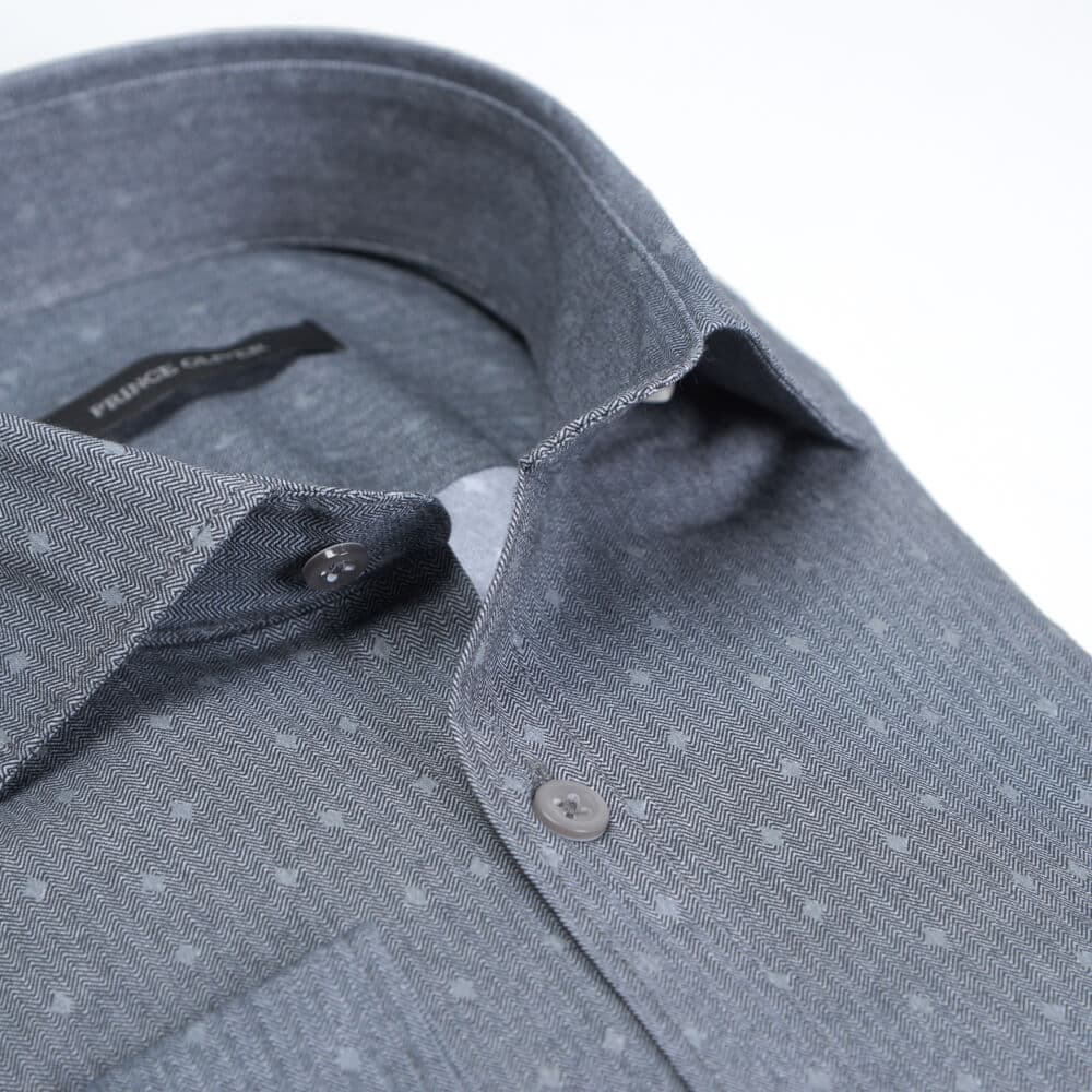 Πουκάμισο Γκρι Με Μικροσχέδιο (Modern Fit) New Arrival