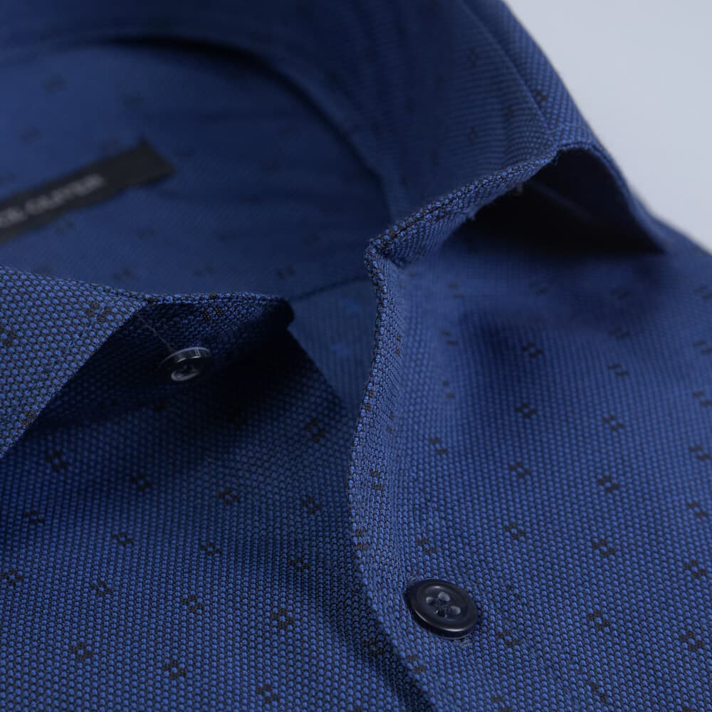 Πουκάμισο Μπλε Με Μικροσχέδιο (Modern Fit) New Arrival