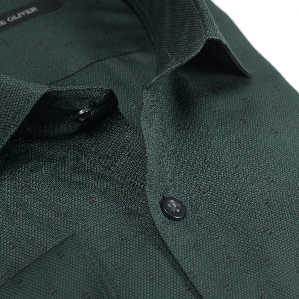 Πουκάμισο Πράσινο Με Μικροσχέδιο (Modern Fit)