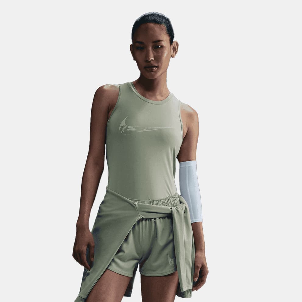 Γυναικεία αθλητικά αμάνικα μπλουζάκια Nike Χακί