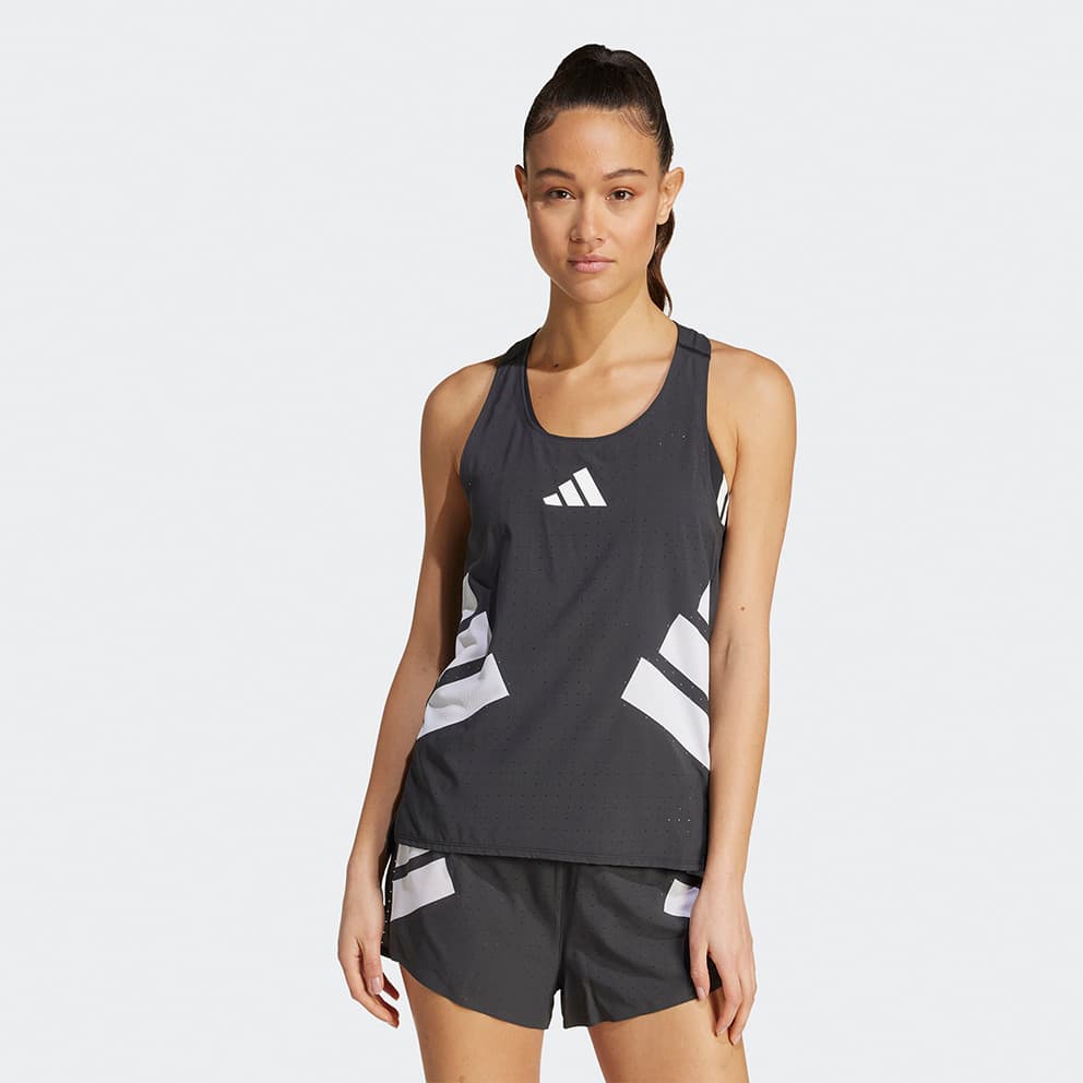 Γυναικεία αθλητικά αμάνικα μπλουζάκια Adidas Μαύρο