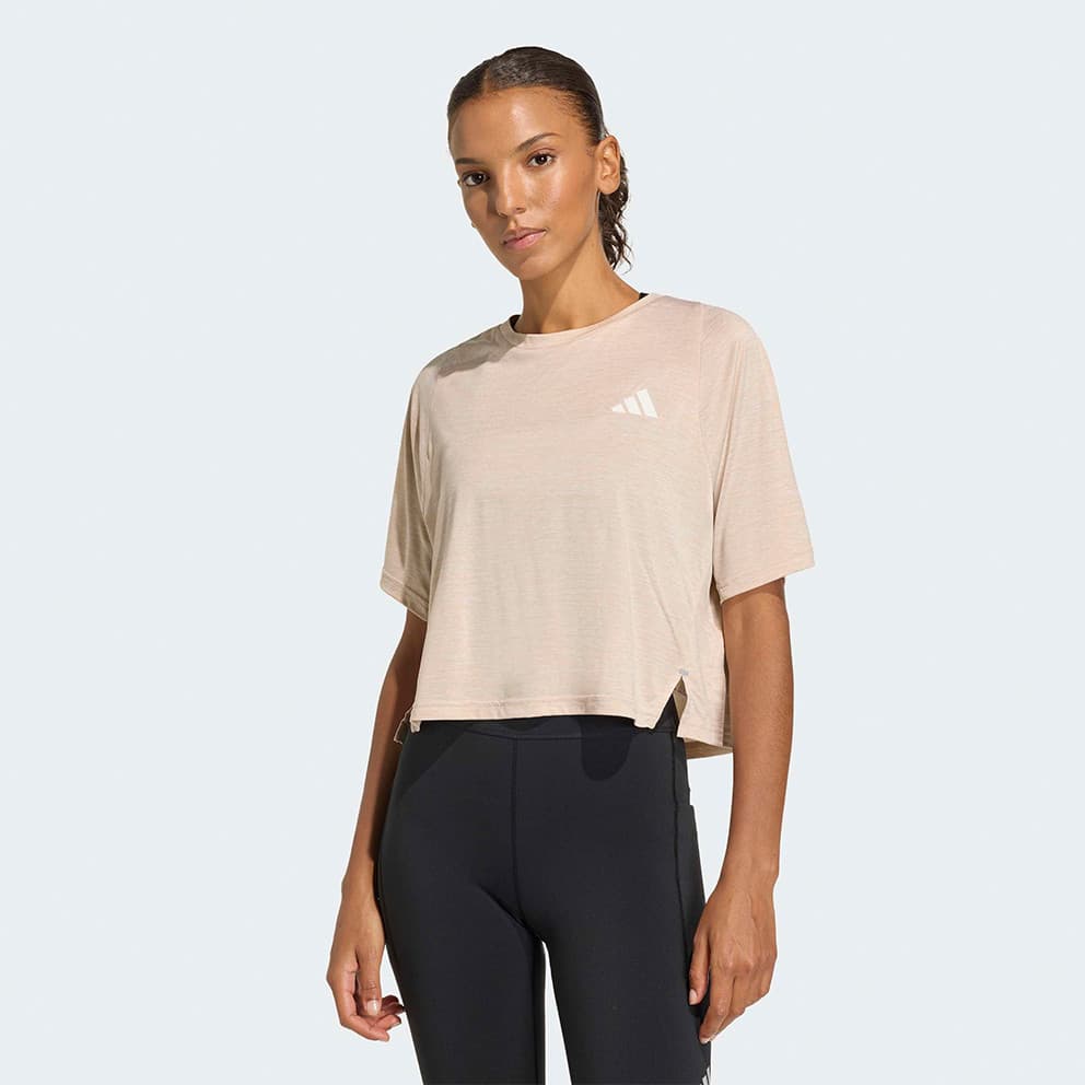 Women's Sports T-Shirts Adidas Beige