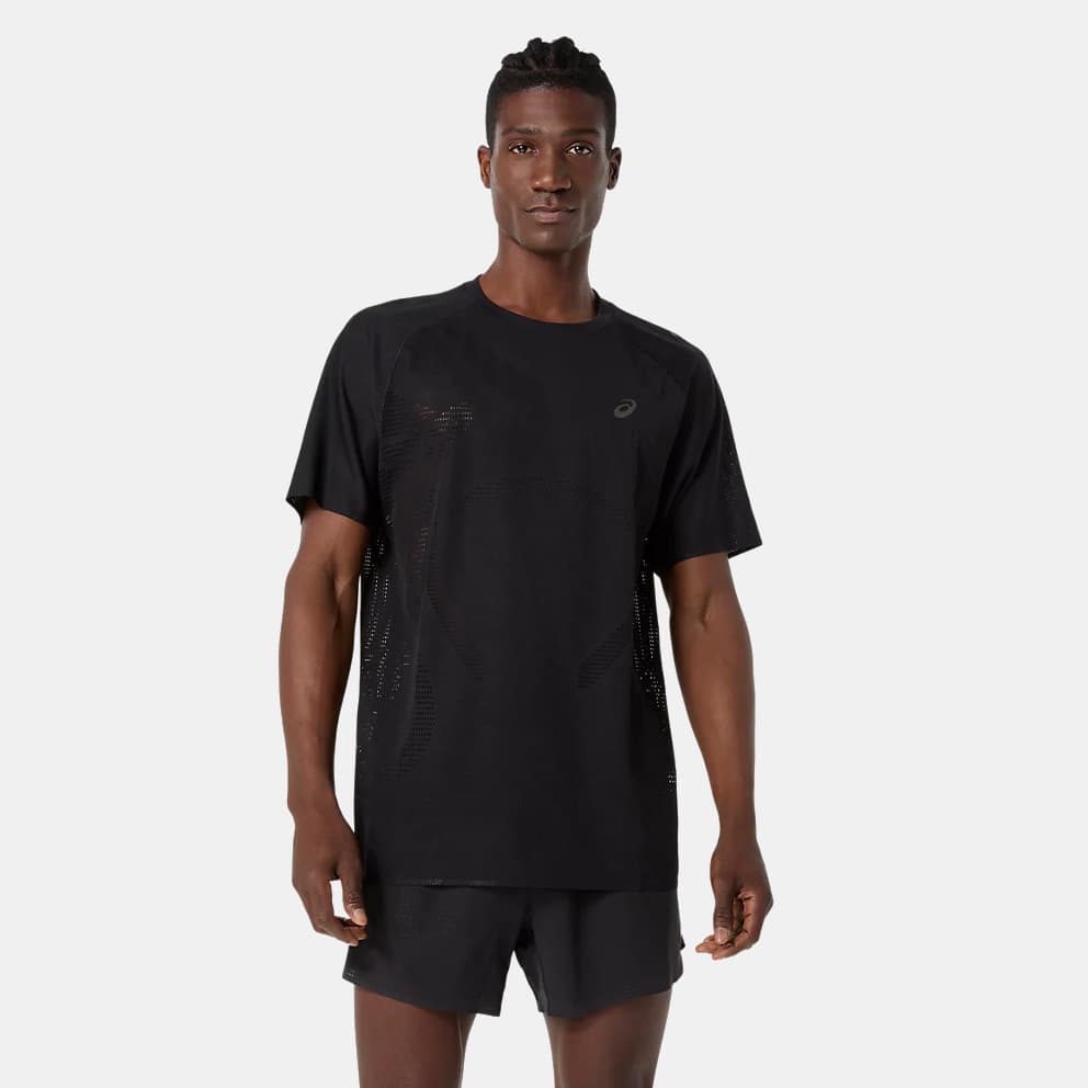 Ανδρικά αθλητικά μπλουζάκια ASICS Μαύρο
