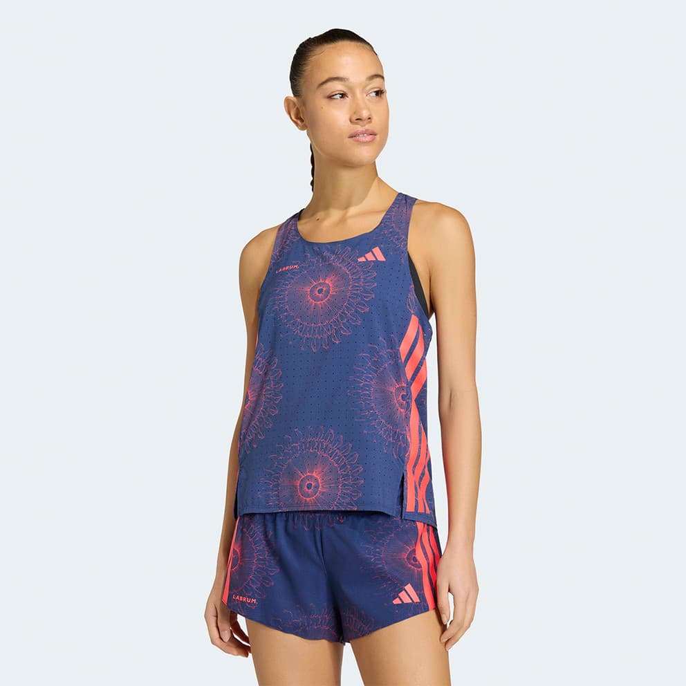 Γυναικεία αθλητικά αμάνικα μπλουζάκια Adidas Μπλε