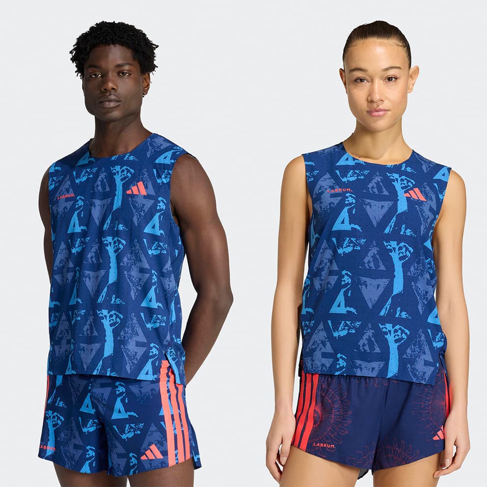 Γυναικεία αθλητικά αμάνικα μπλουζάκια Adidas Μπλε