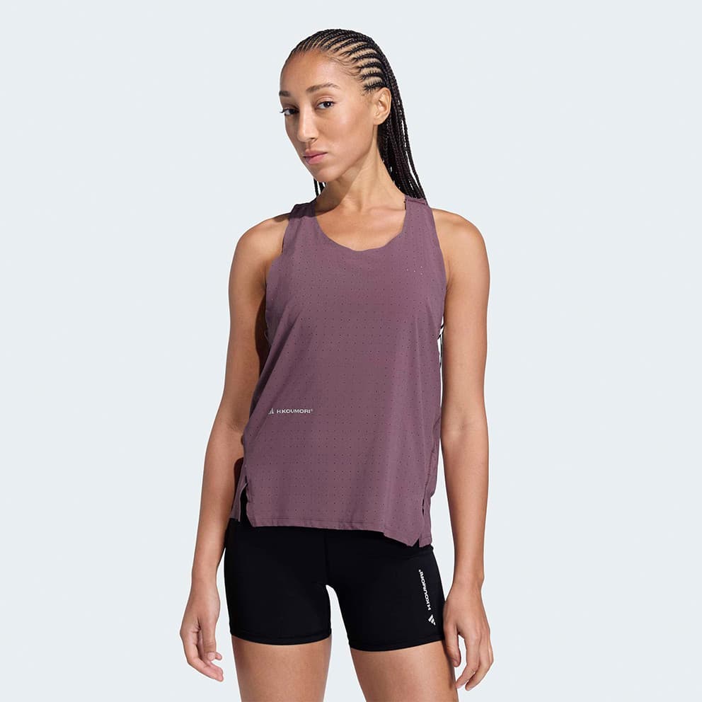 Γυναικεία αθλητικά αμάνικα μπλουζάκια Adidas Μωβ