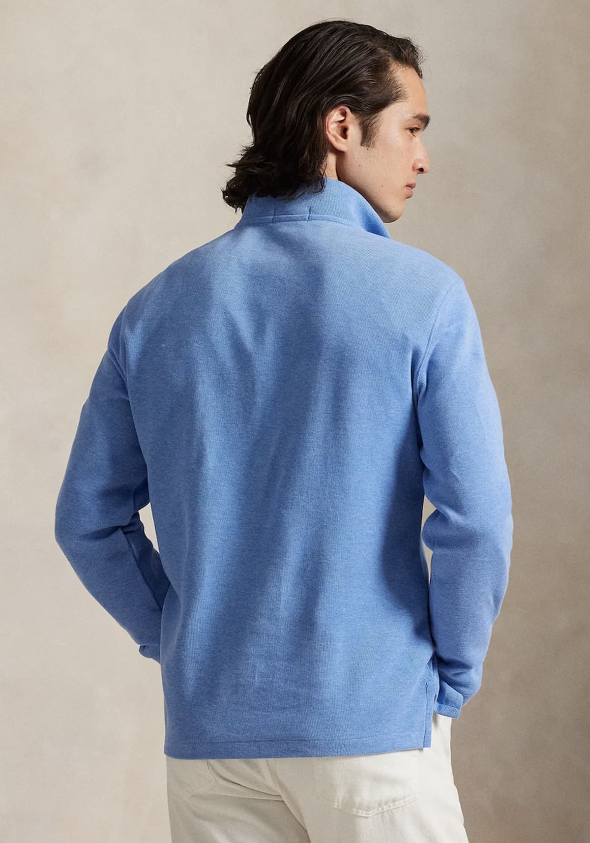 Polo Ralph Rauren Half Zip της σειράς Zip Pullover - 710671929 076 Light Blue
