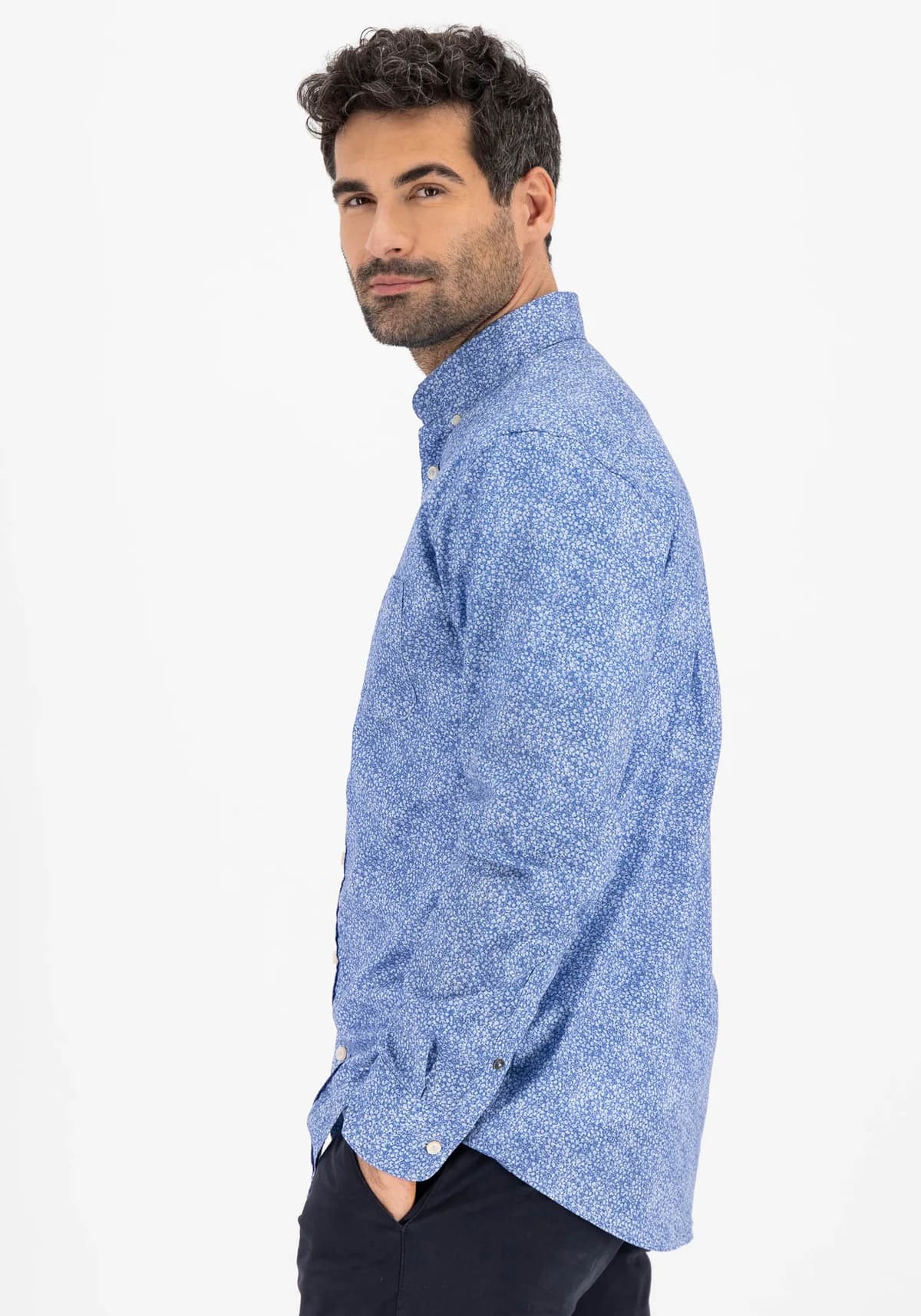 Fynch Hatton Πουκάμισο της σειράς Supersoft - 1312 8020 604 Crystal Blue