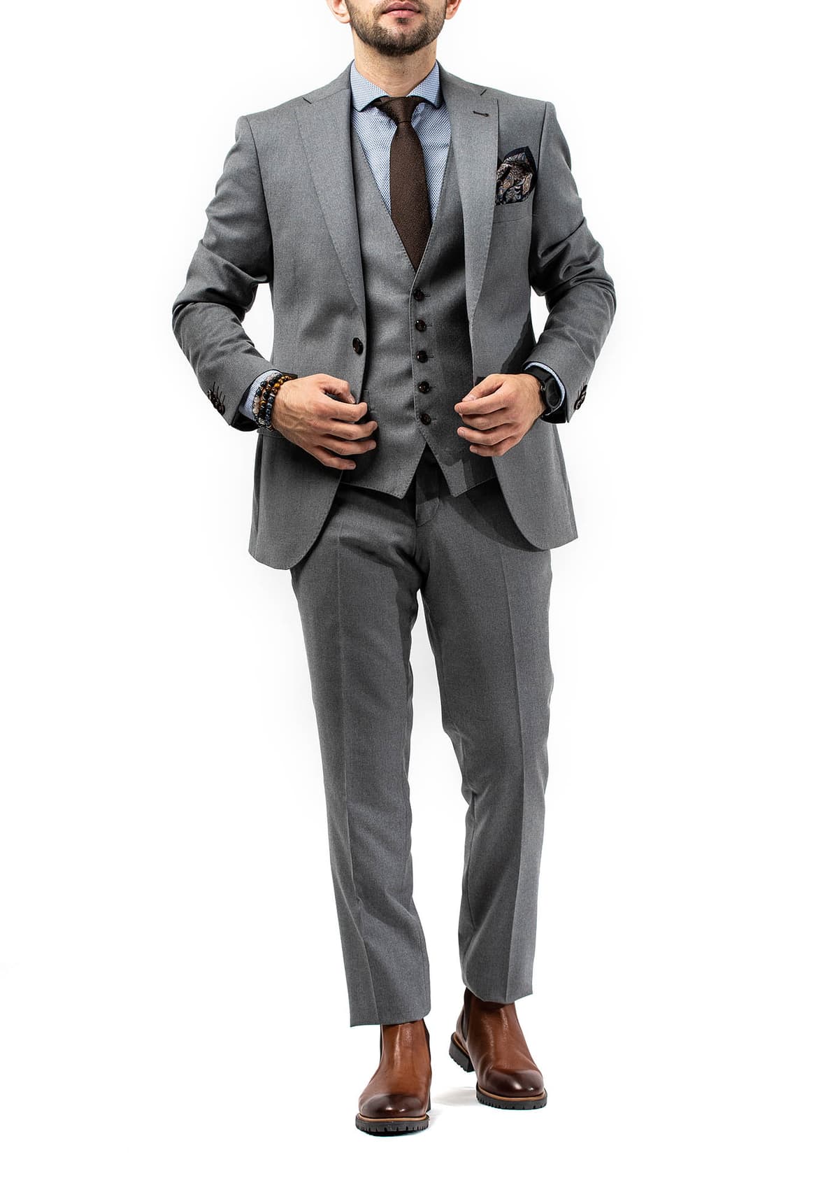 Men's Suits Fragosto Gray