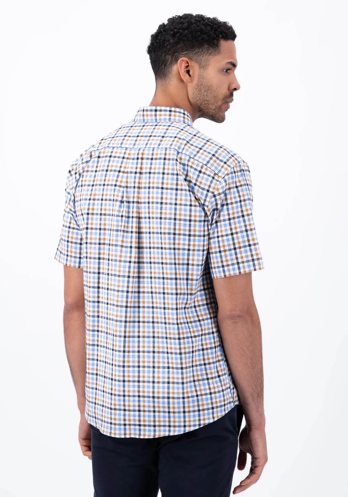 Fynch Hatton Πουκάμισο της σειράς Check - 1404 8101 685 Navy