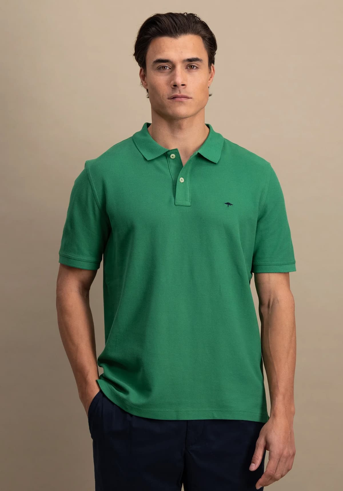 Fynch Hatton Polo Μπλούζα της σειράς Supima Cotton - 1513 1700 727 Pine Green