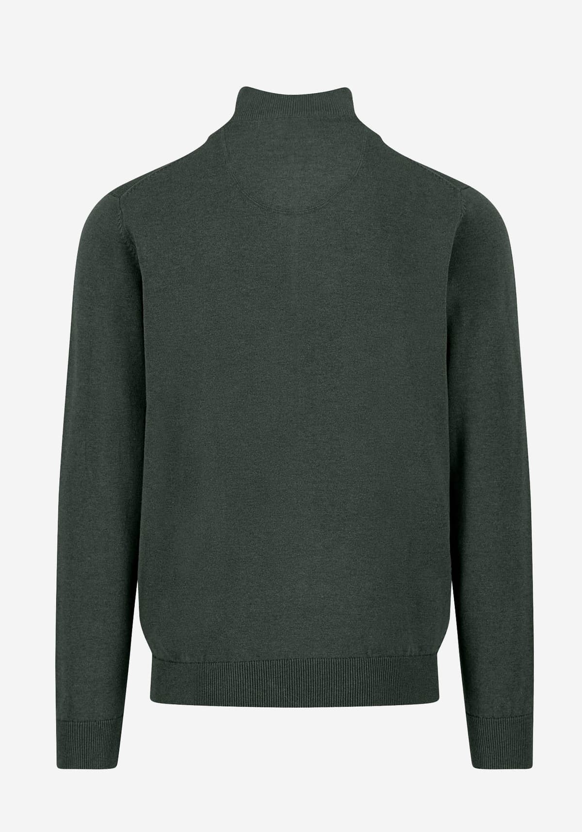 Fynch Hatton Pullover της σειράς Zip Troyer - 1514 215 737 Dark Ivy
