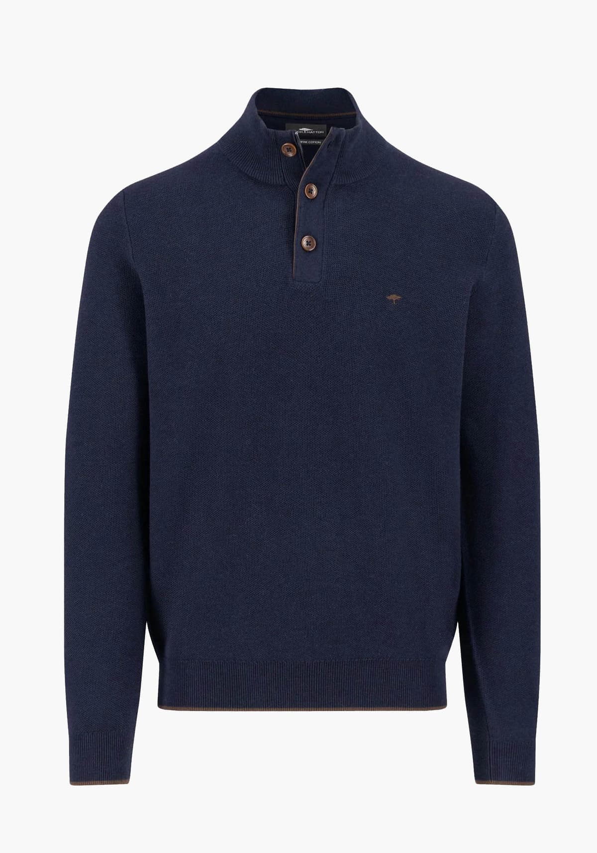 Fynch Hatton Pullover της σειράς Button Troyer - 1514 219 690 Navy