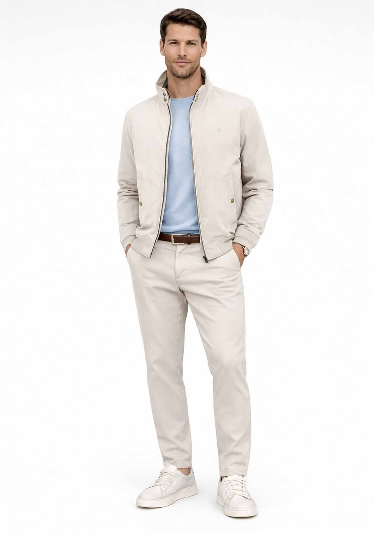 Fynch Hatton Jacket Harrington - 1602 2602 828 Cement