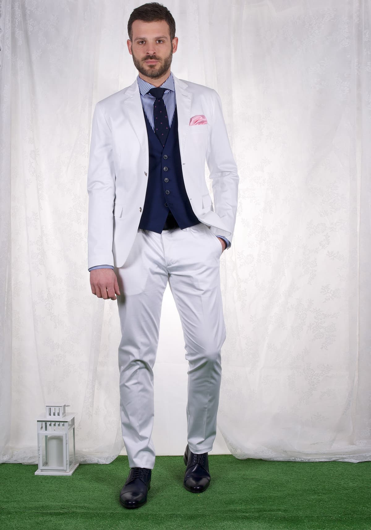 Men's Suits Fragosto White