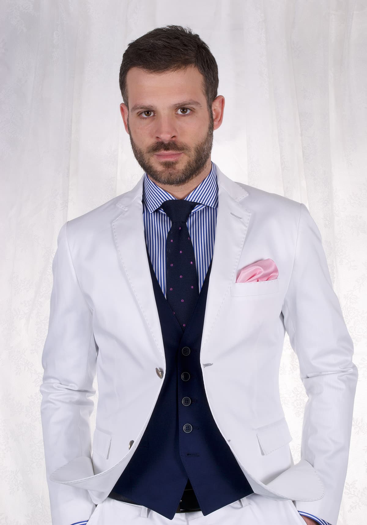 Men's Suits Fragosto White