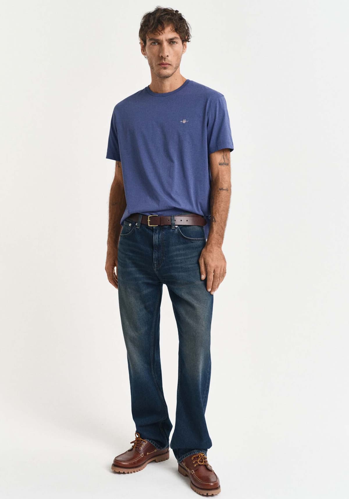 GANT Κοντομάνικη Μπλούζα της σειράς Shield - 2003184 401 Dusty Navy