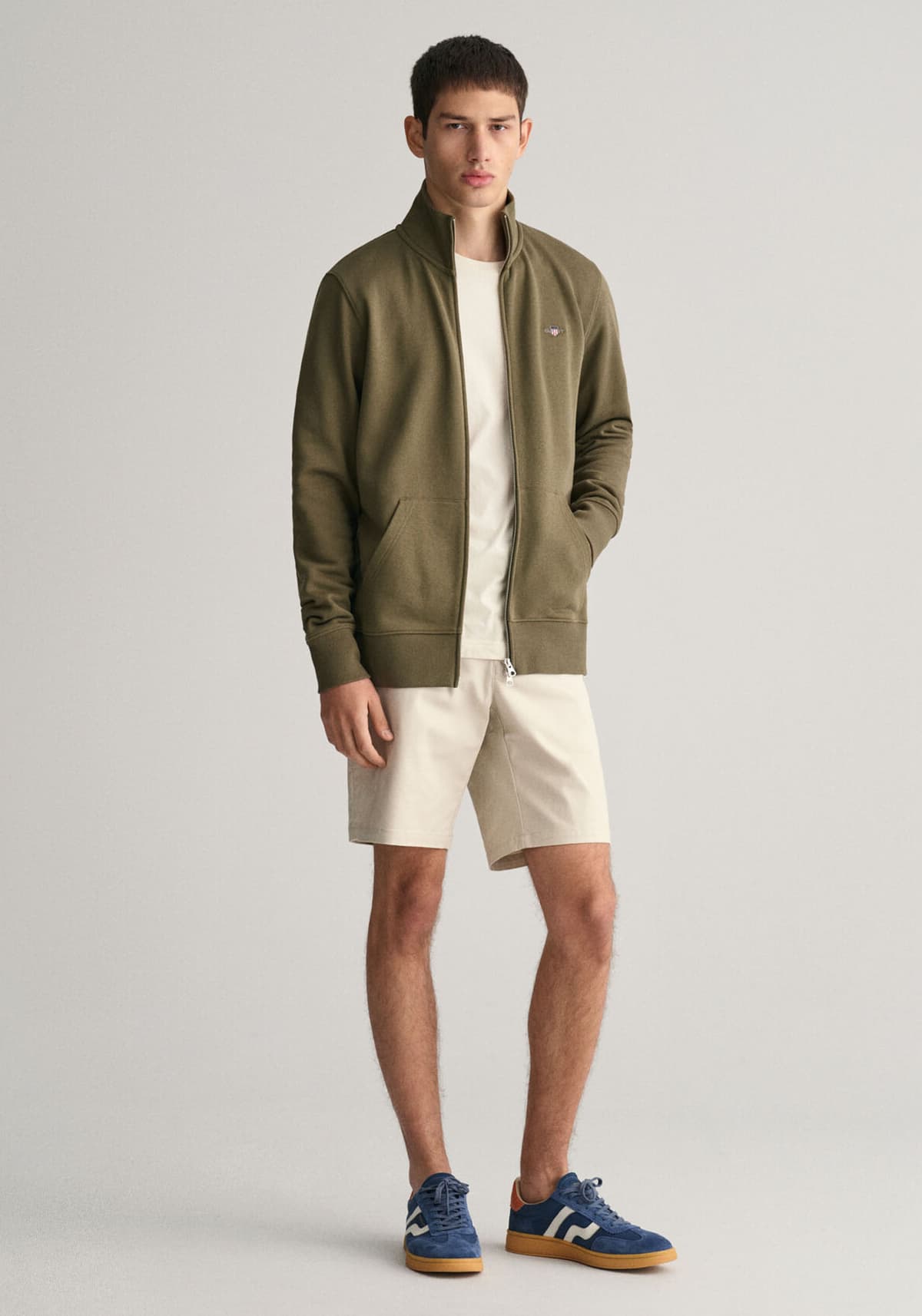 GANT Ζακέτα της σειράς Shield - 2008006 301 Juniper Green