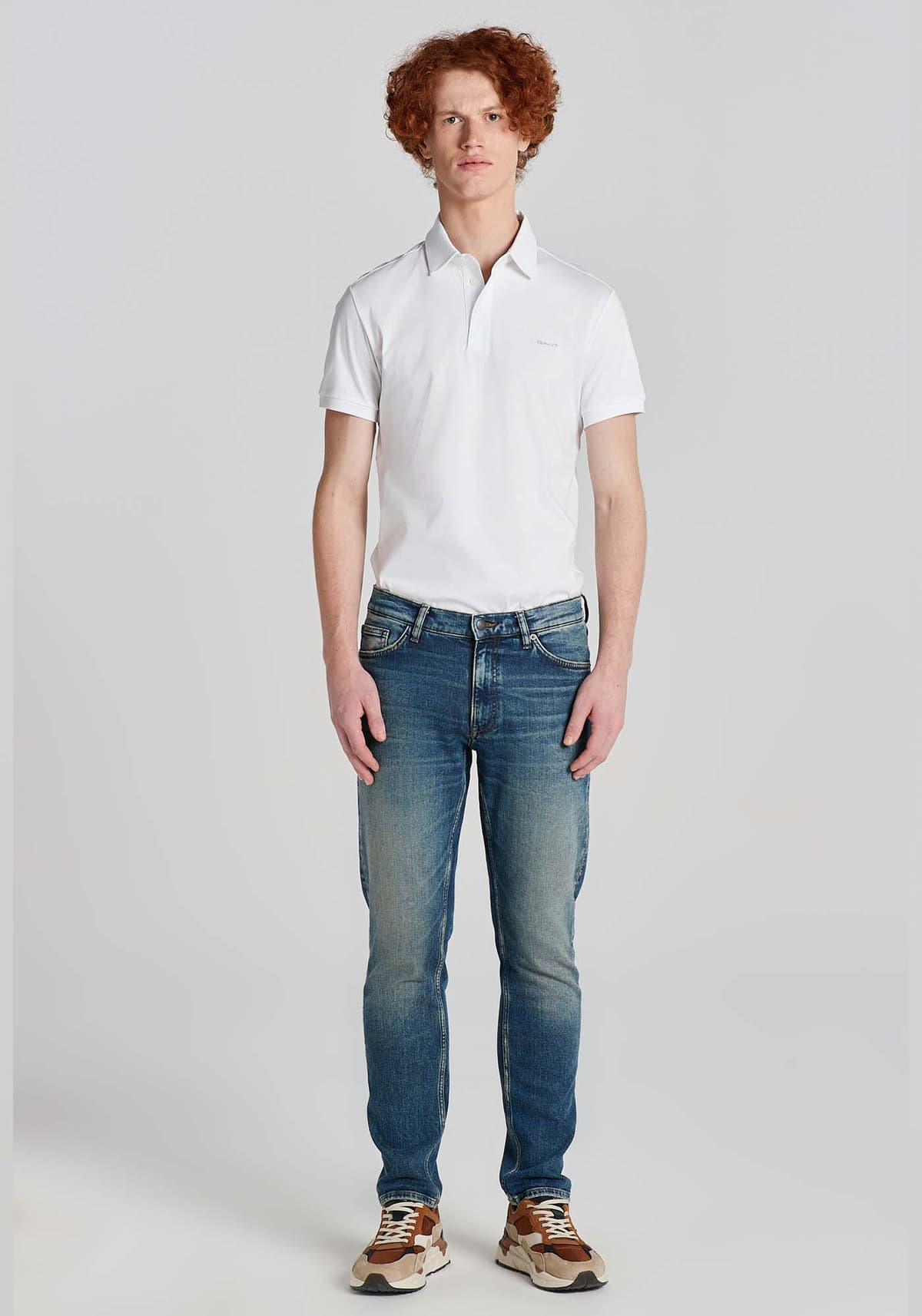 Men's Polo Shirts Gant White