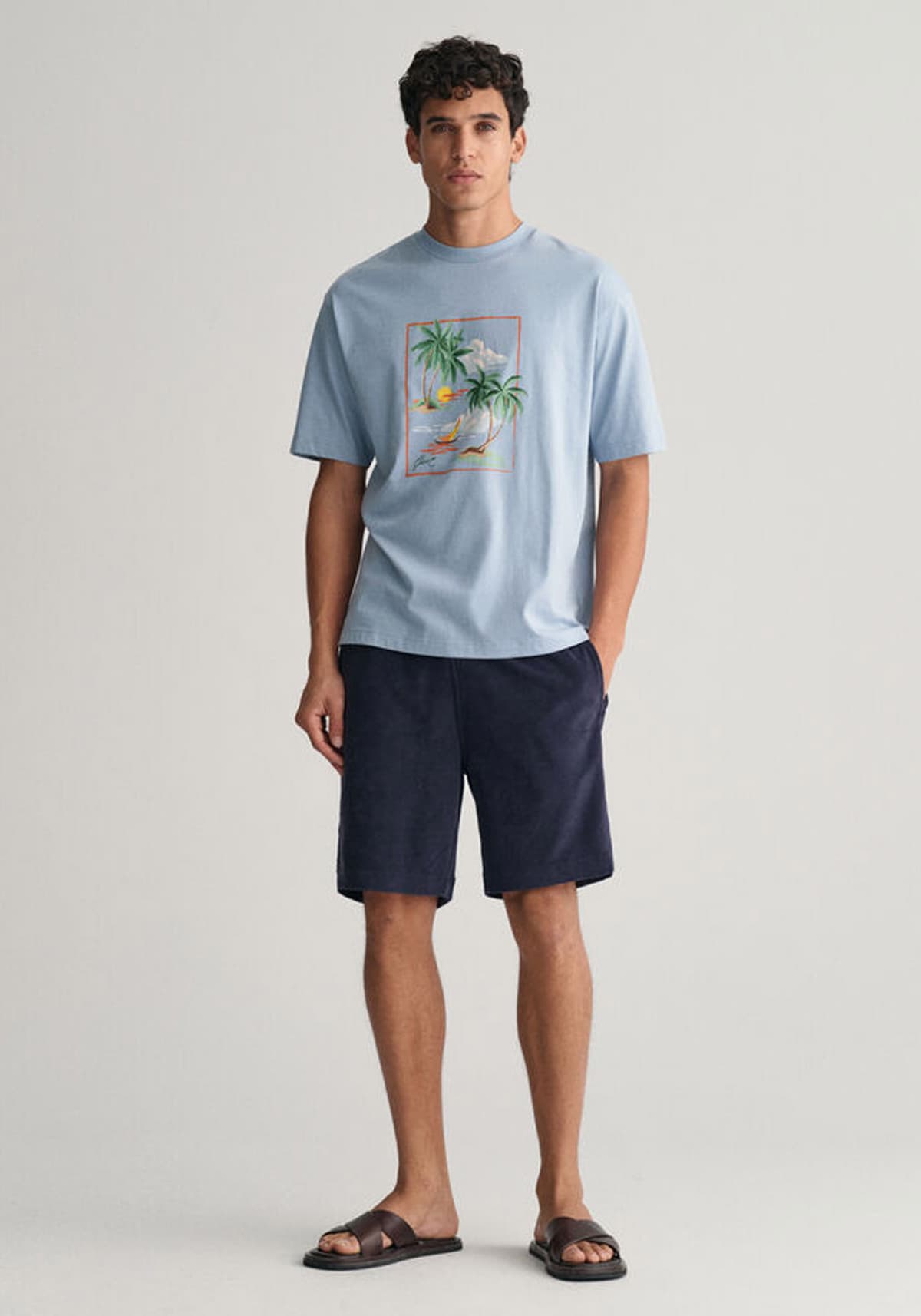 Men's T-Shirts Gant Blue