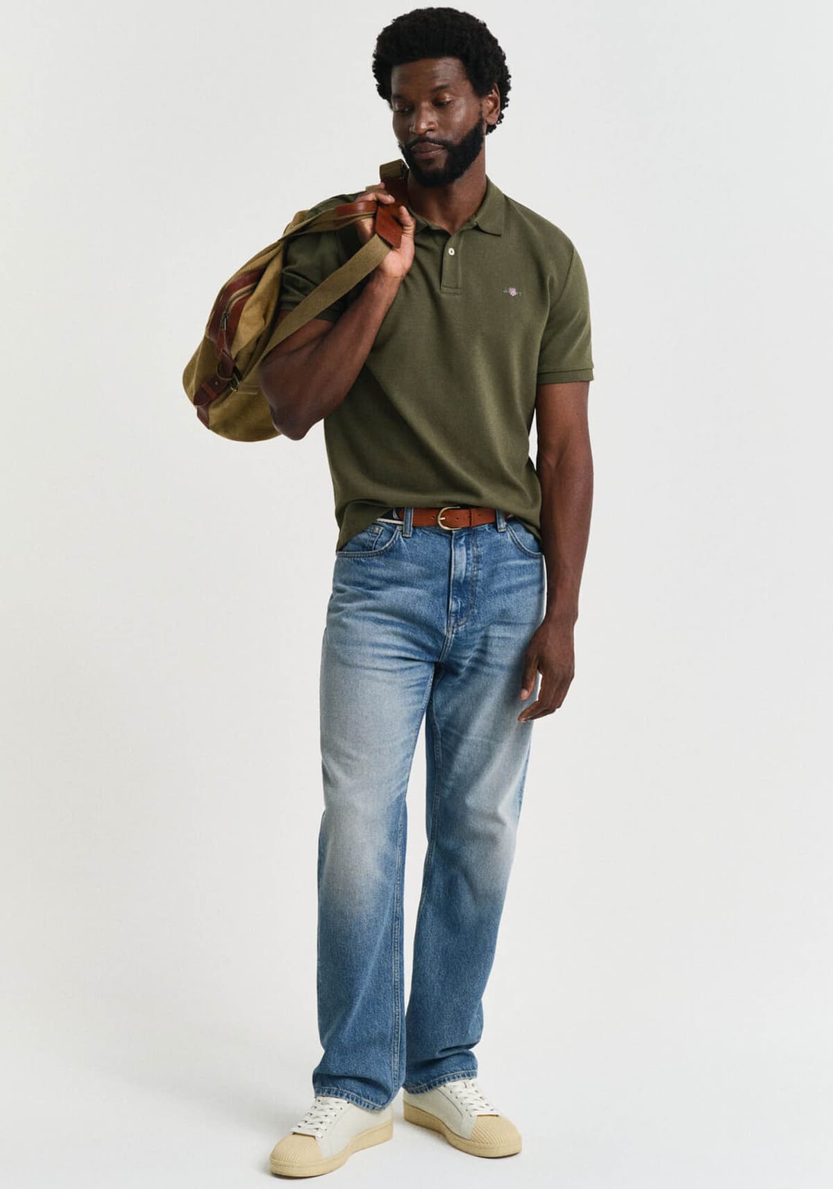 Men's Polo Shirts Gant Green