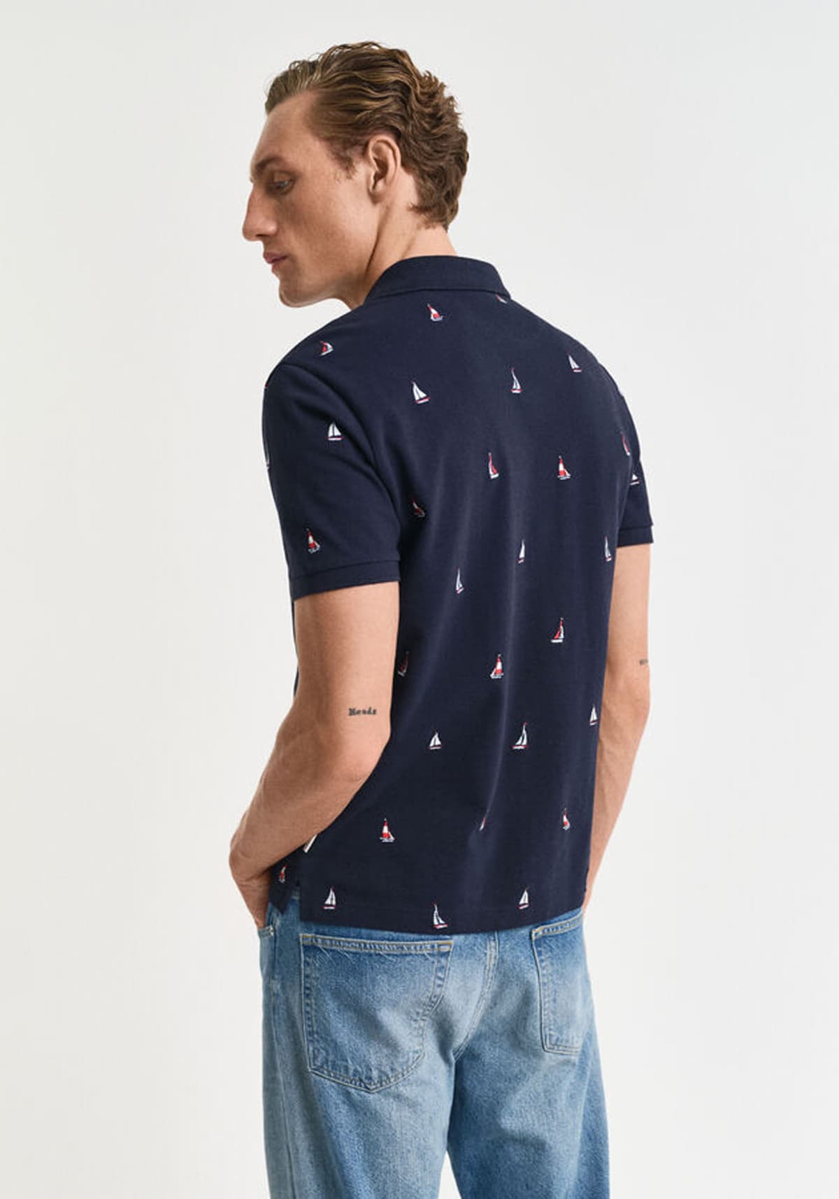 Men's Polo Shirts Gant Blue