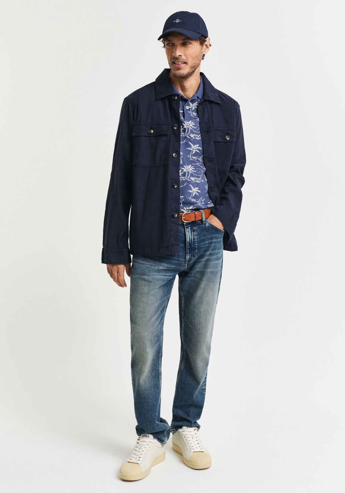 Men's Polo Shirts Gant Blue