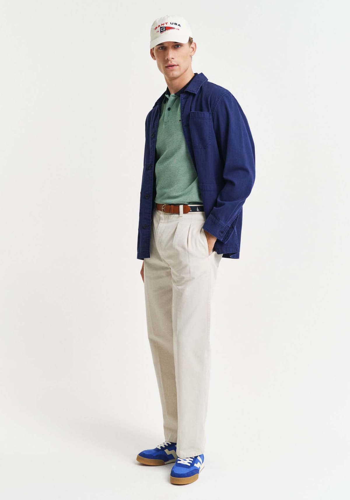 Men's Polo Shirts Gant Green