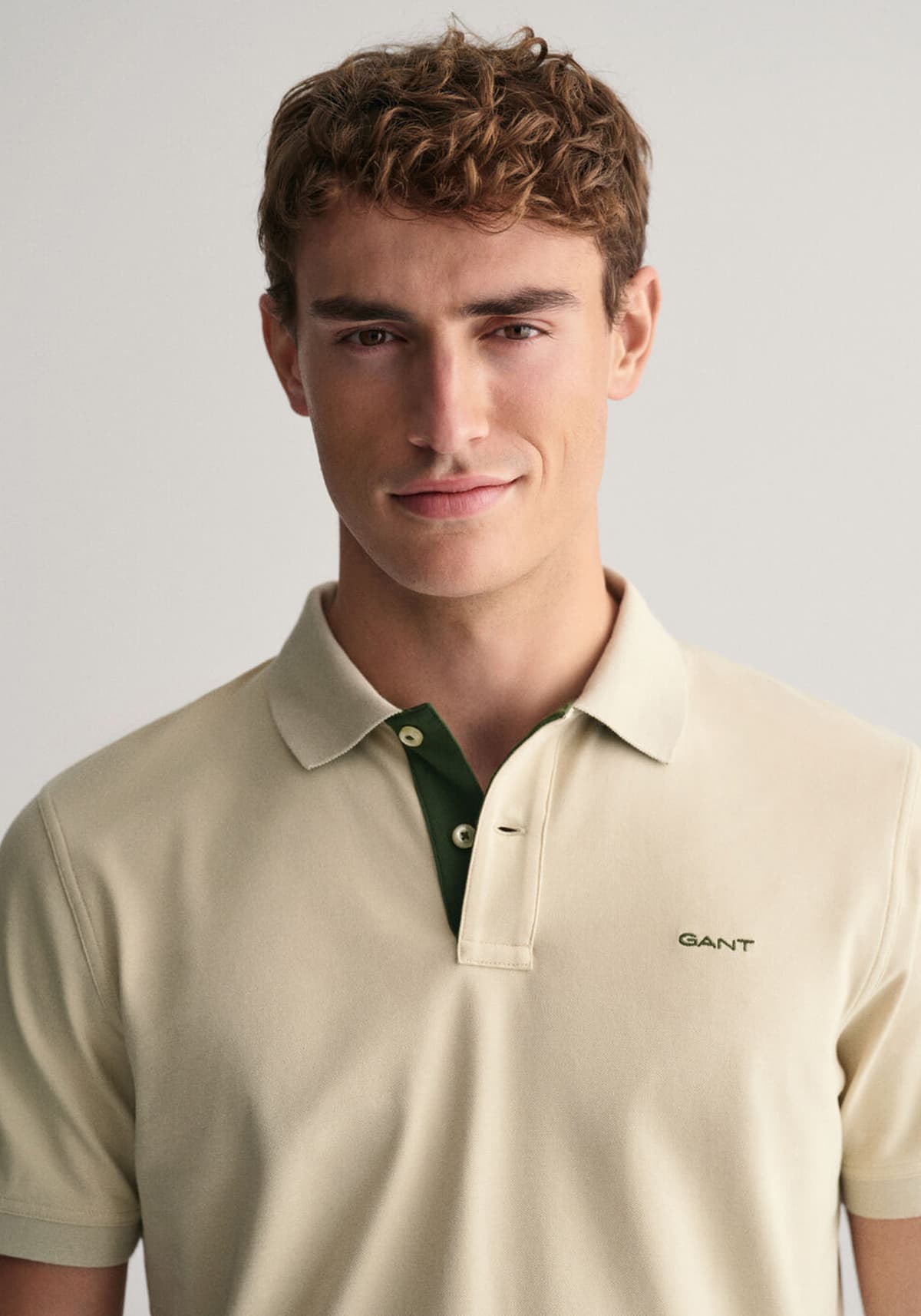 Men's Polo Shirts Gant Beige