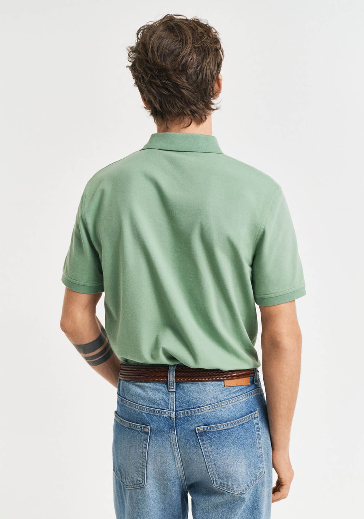 Men's Polo Shirts Gant Green