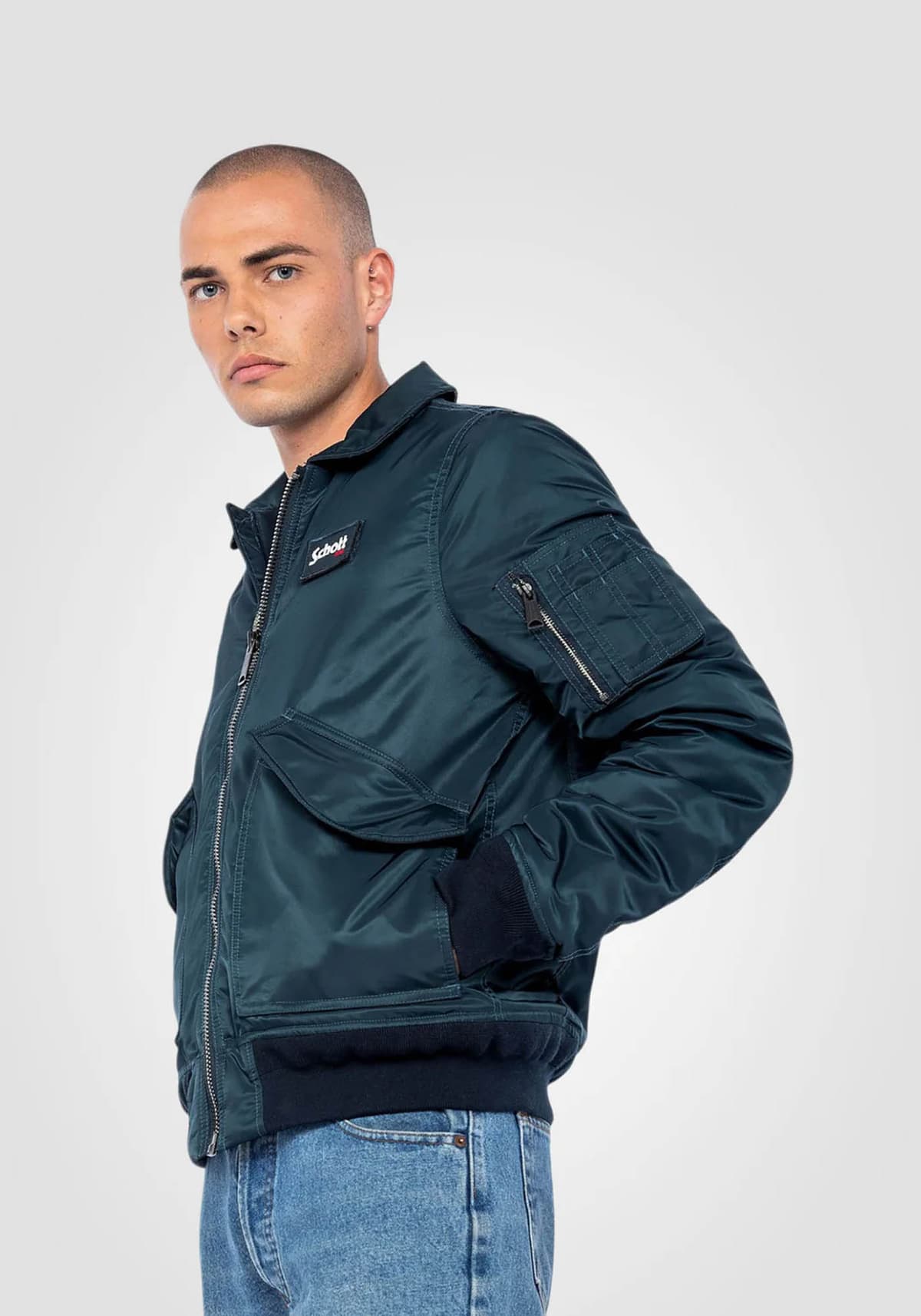 Men's Bomber Jackets Schott N.Y.C. Blue