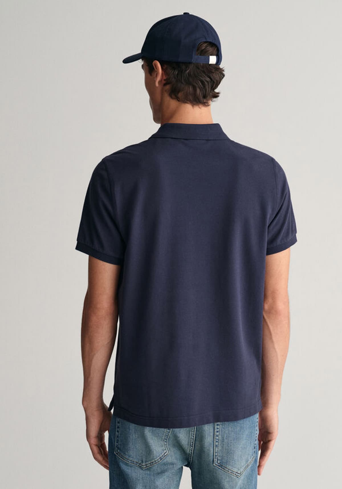 GANT Pique Polo Μπλούζα της σειράς Shield - 2210-1 433 Evening Blue