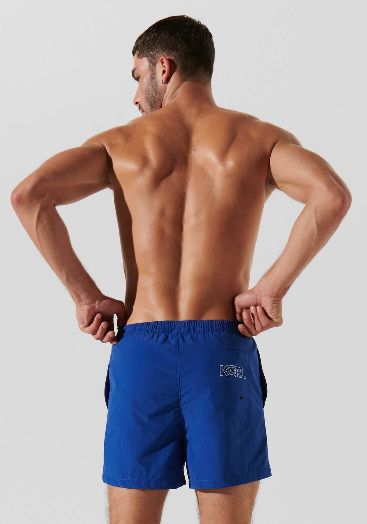 KARL LAGERFELD ΜΑΓΙΩ IKONIK 2.0 SHORT BOARDSHORTS ΡΟΥΑ ΜΠΛΕ