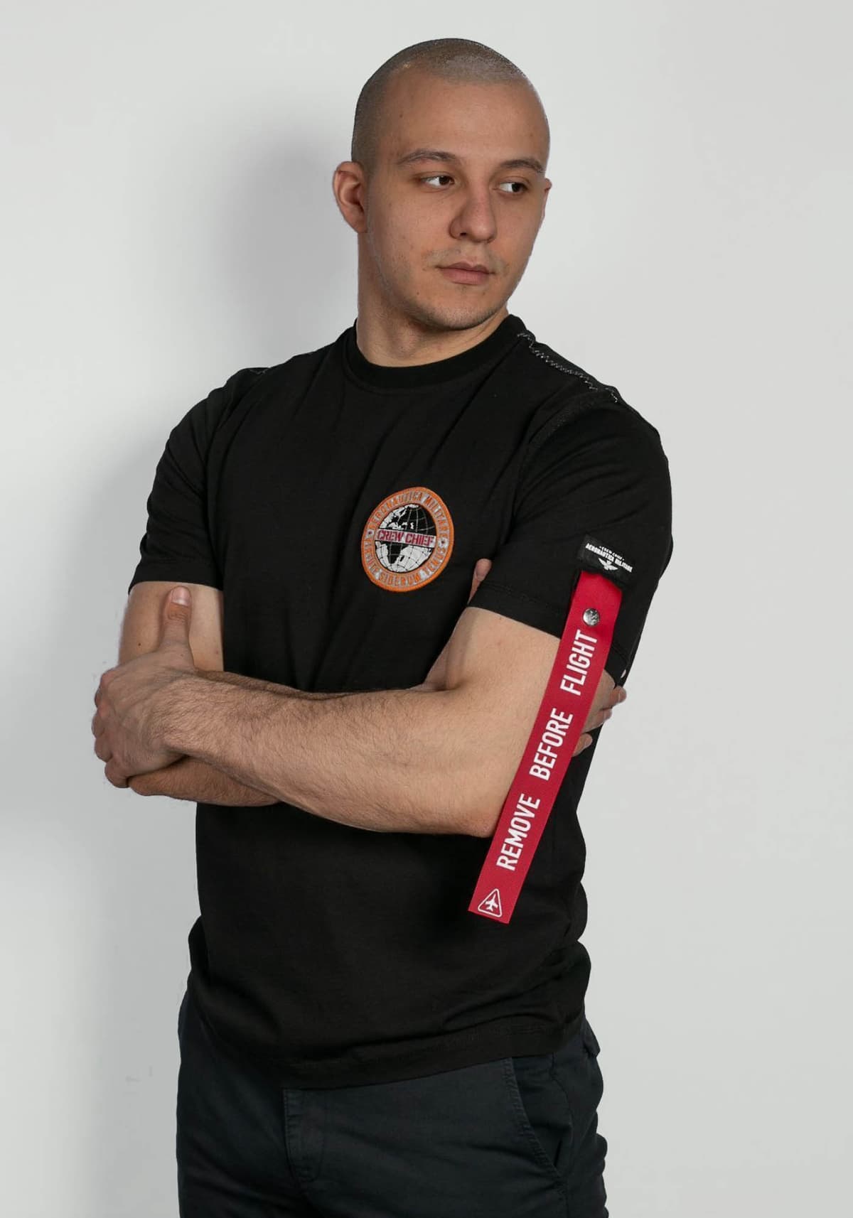 Aeronautica Militare Μπλούζα της σειράς Chief - TS2209 34300 Jet Black