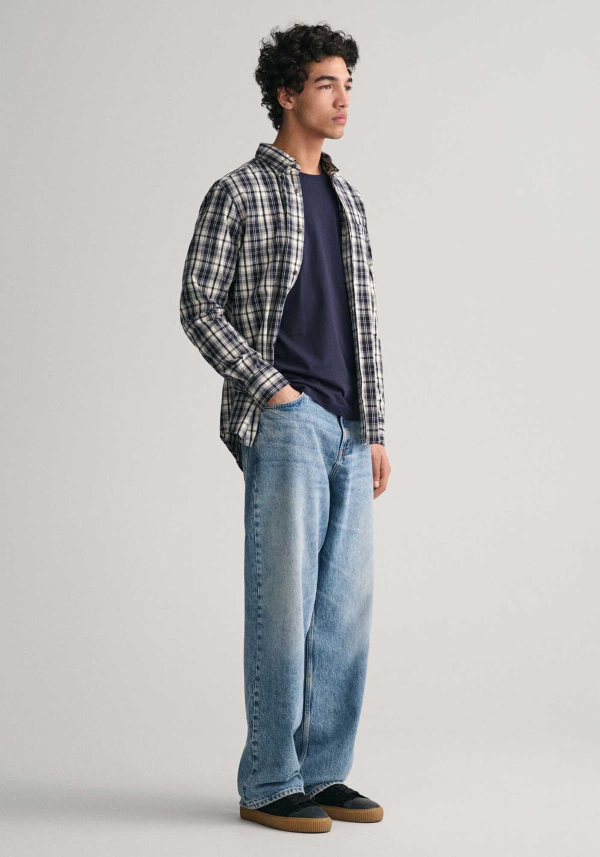 Men's Shirts Gant Ecru