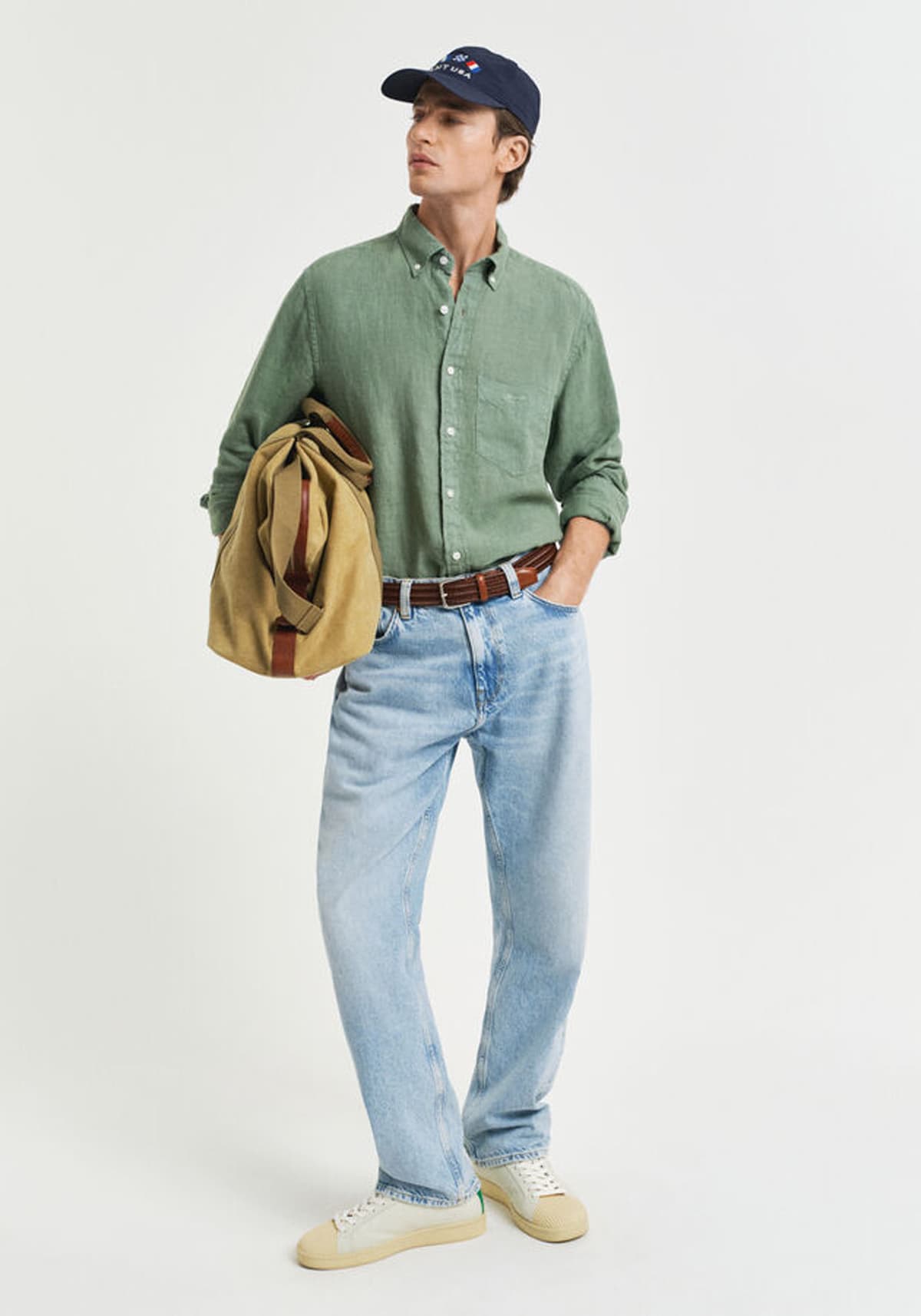 Men's Shirts Gant Green