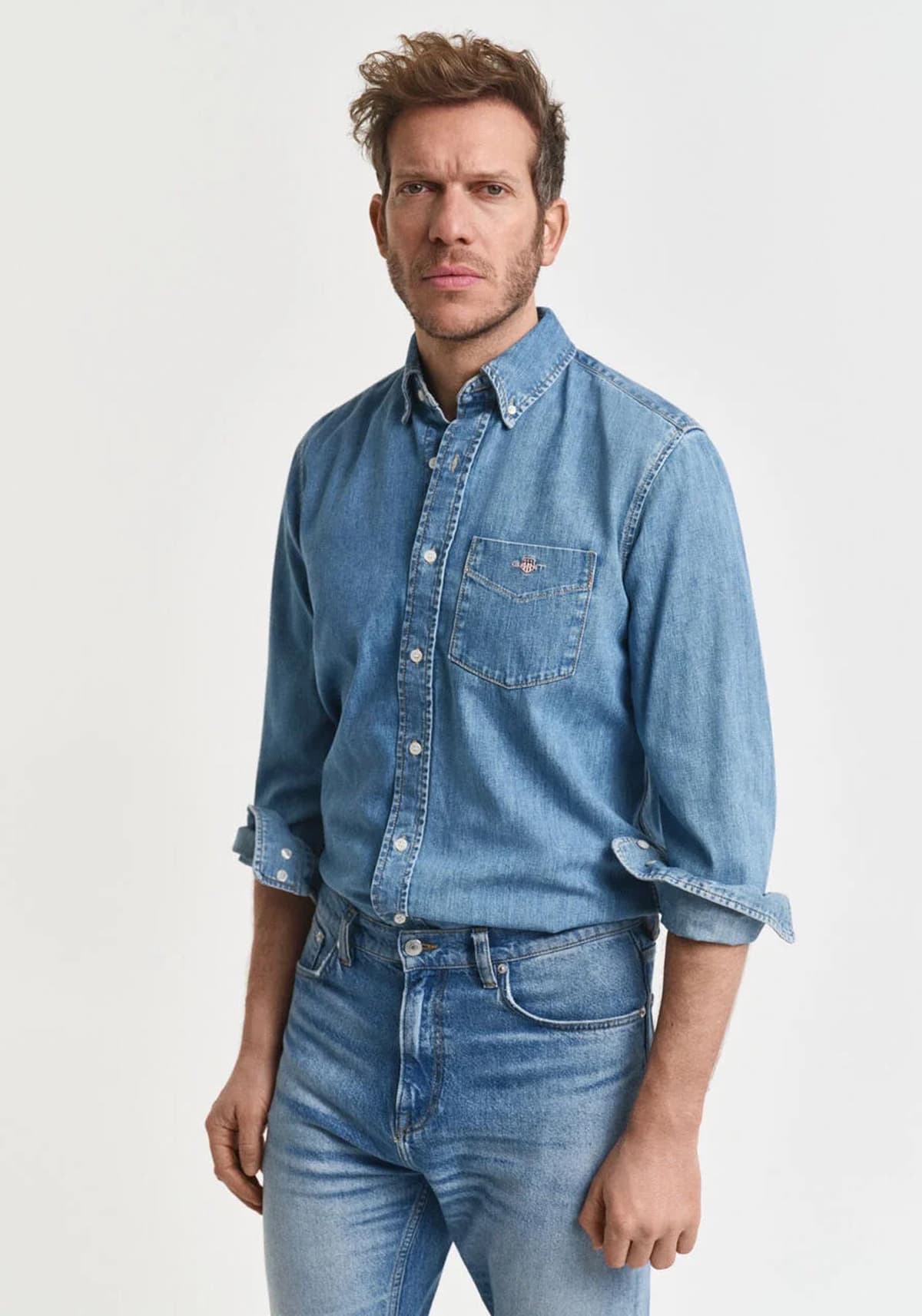 Men's Shirts Gant Blue