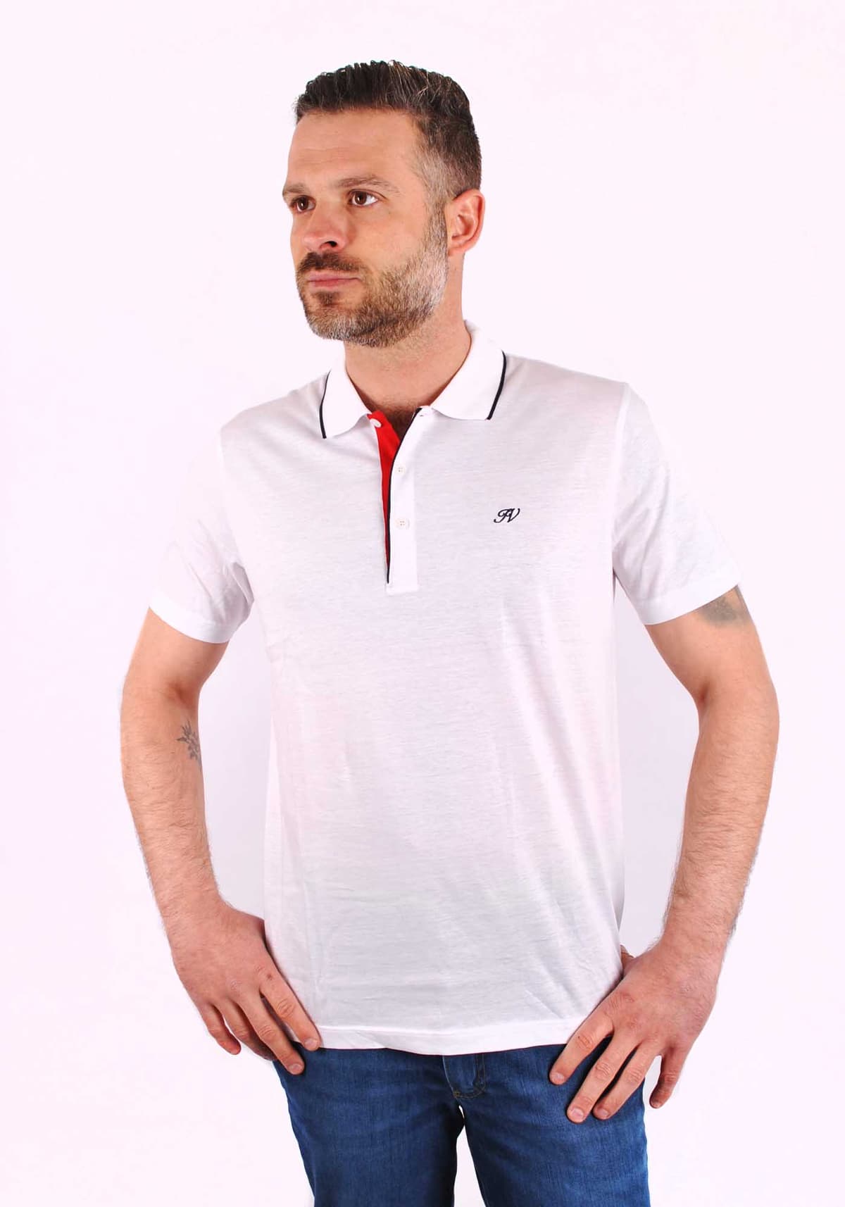 Nino Marini Polo Μπλούζα σε κανονική γραμμή - 41350 00005 White