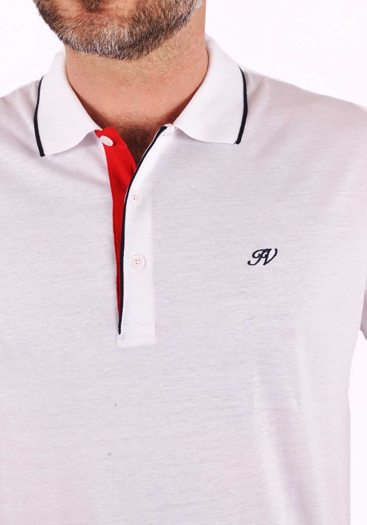 Nino Marini Polo Μπλούζα σε κανονική γραμμή - 41350 00005 White