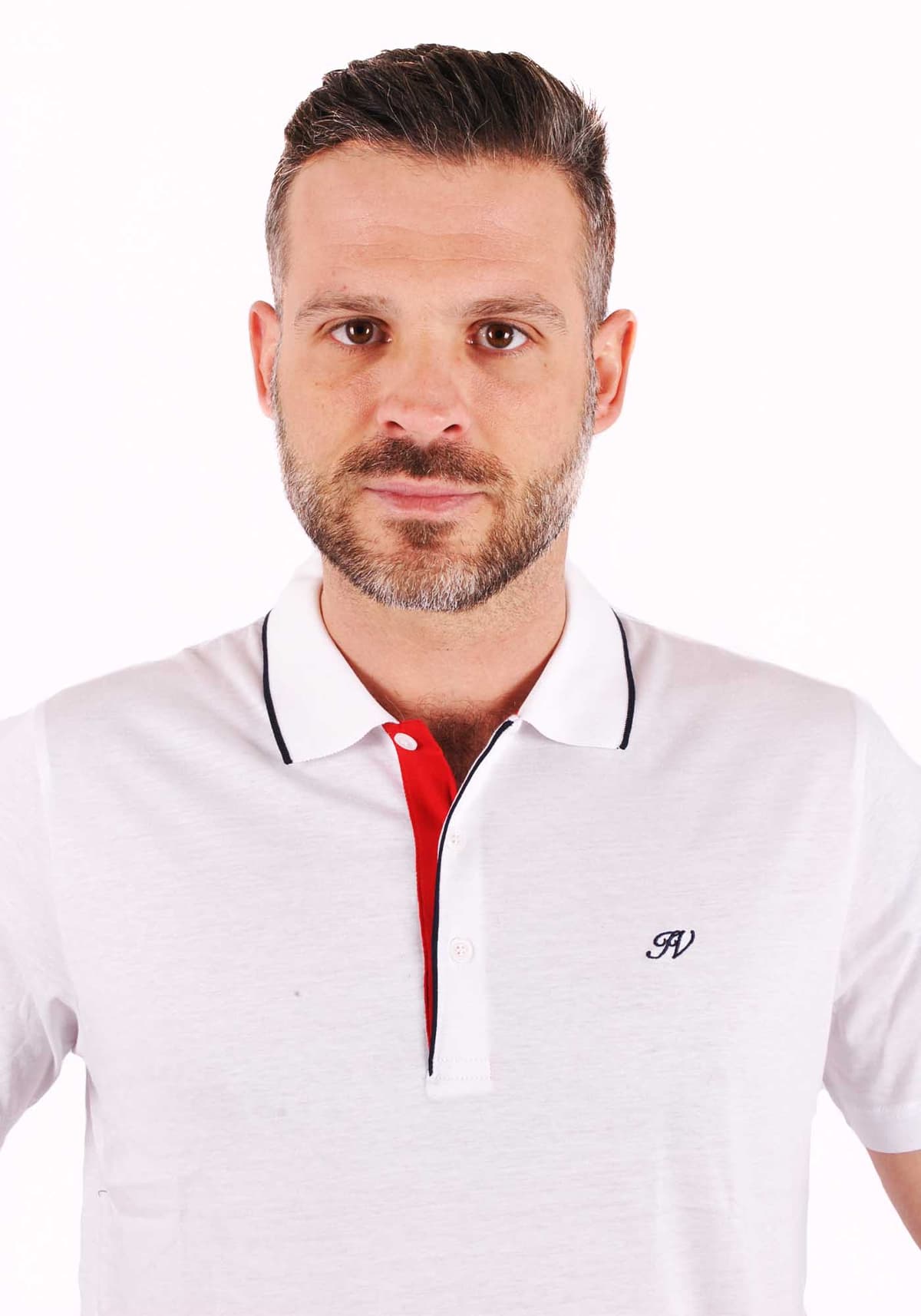 Nino Marini Polo Μπλούζα σε κανονική γραμμή - 41350 00005 White