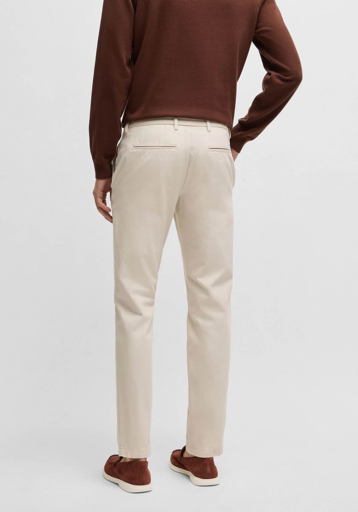 BOSS Υφασμάτινο Παντελόνι της σειράς Kaito1 - 50487754 131 Open White