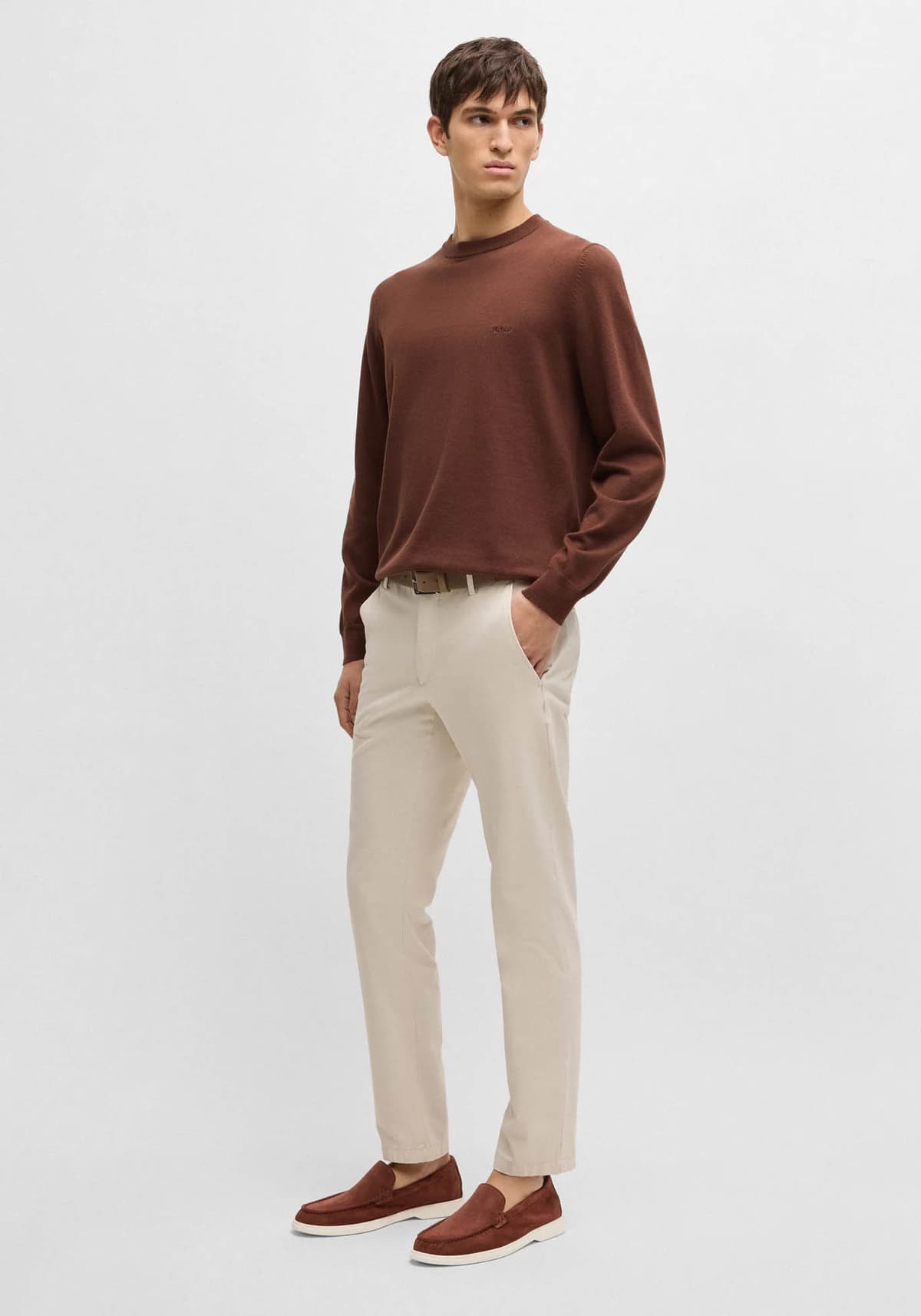 BOSS Υφασμάτινο Παντελόνι της σειράς Kaito1 - 50487754 131 Open White