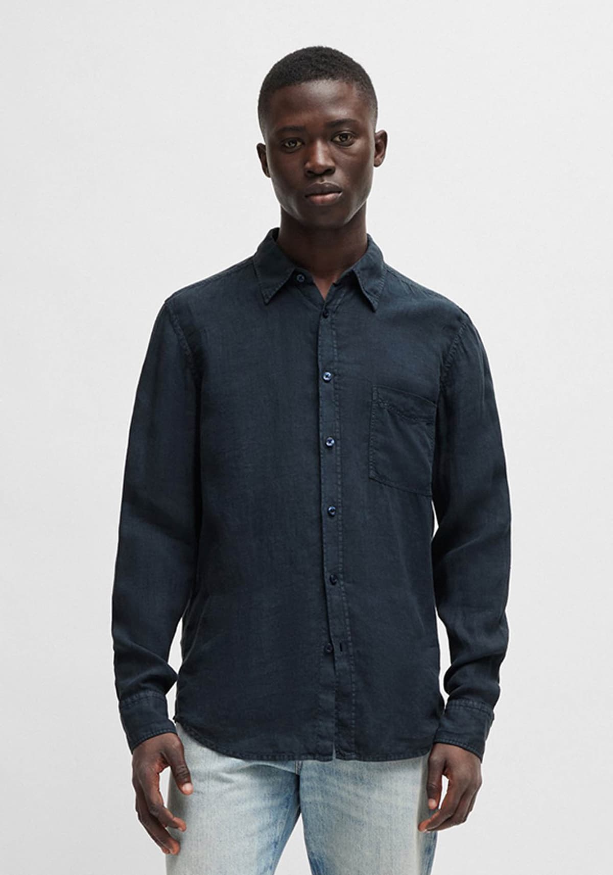 Men's Shirts Boss Blue
